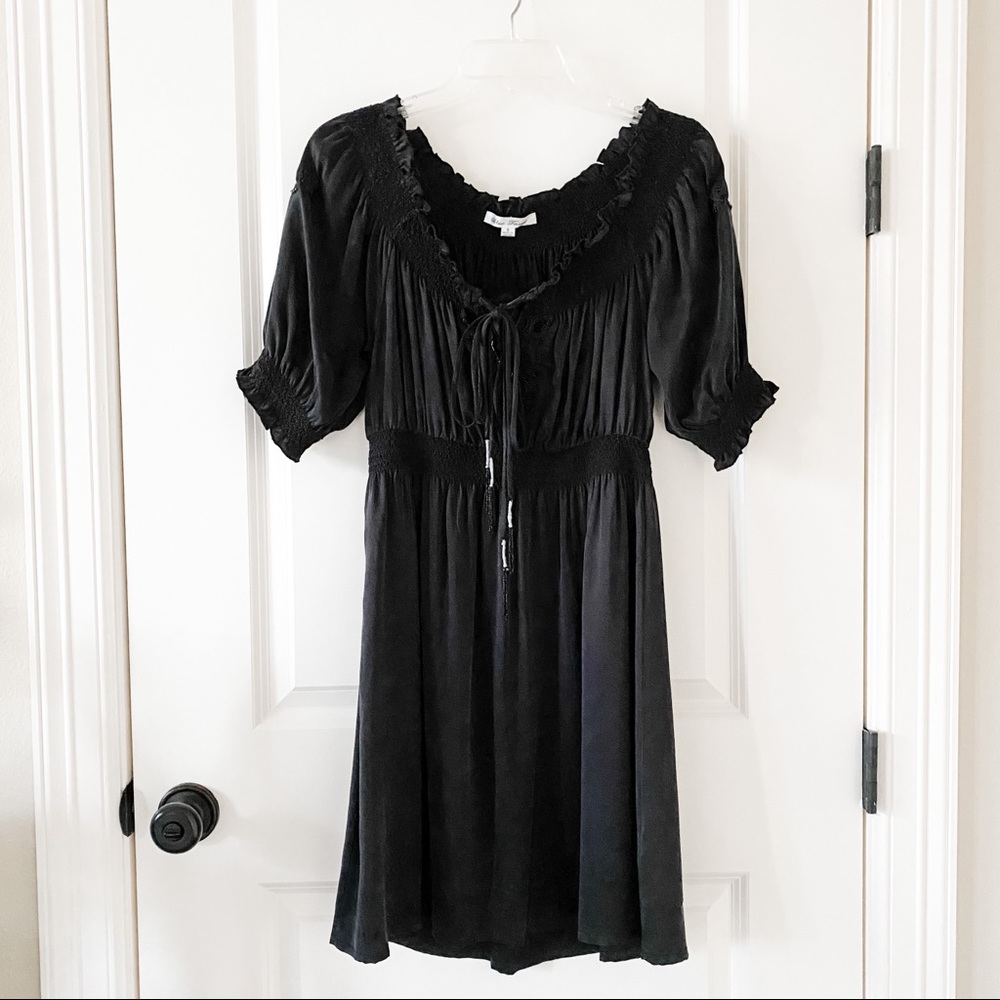 Blue Tassel black on or off shoulder